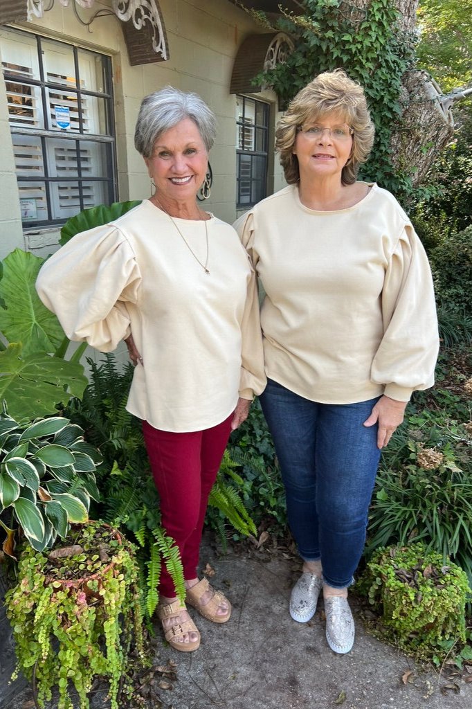 Leslie Puff Sleeve Sweatshirt