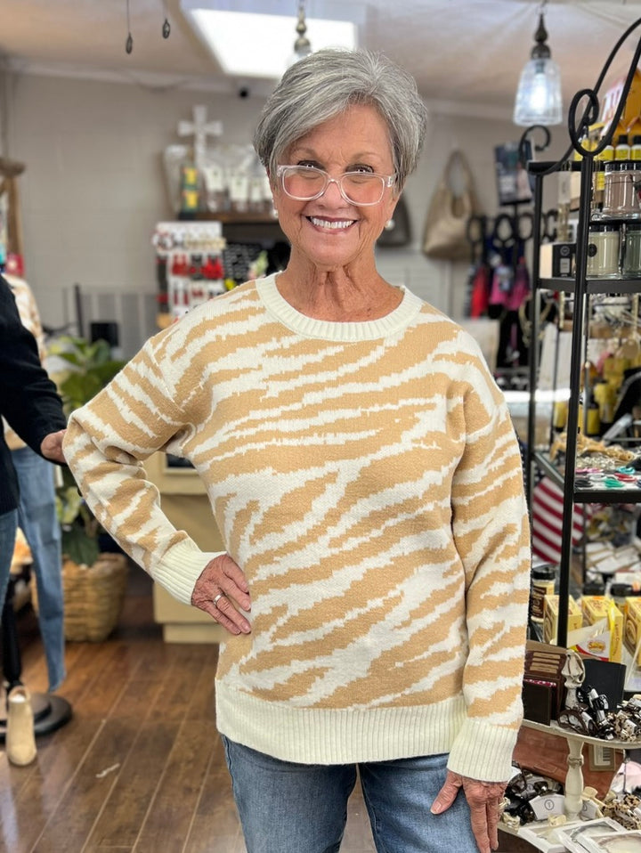 Bev Zebra Print Sweater