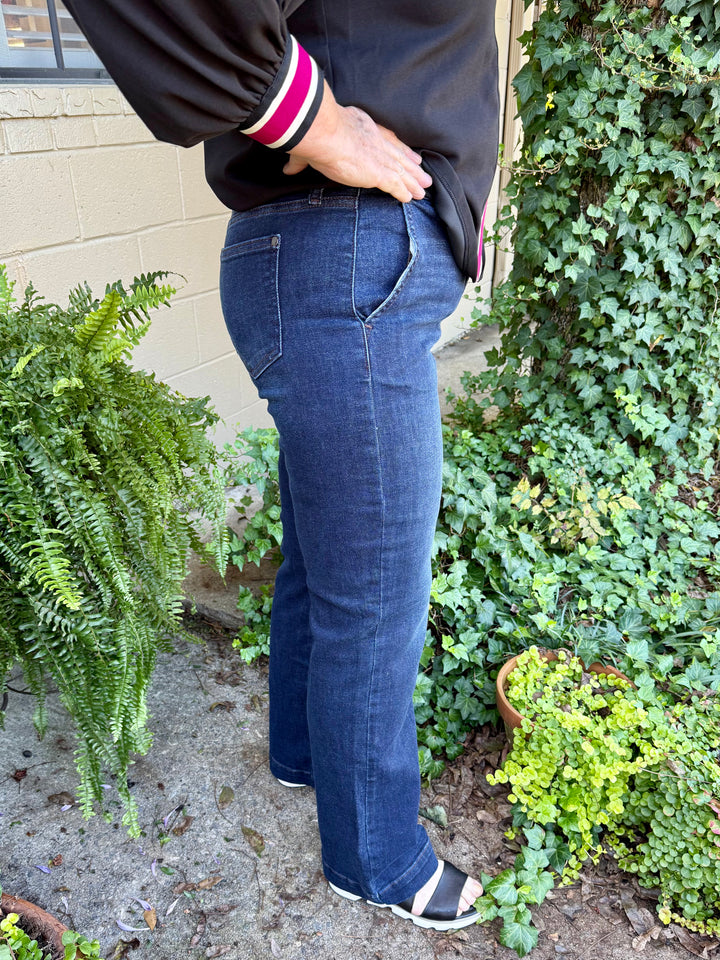 Parton High Waist Trouser Wide Leg Jeans