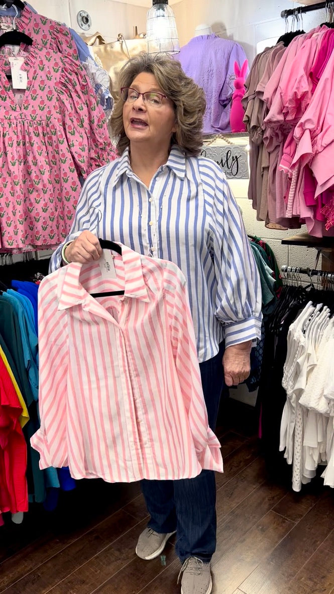 Macy Stripe 3/4 Sleeve Top