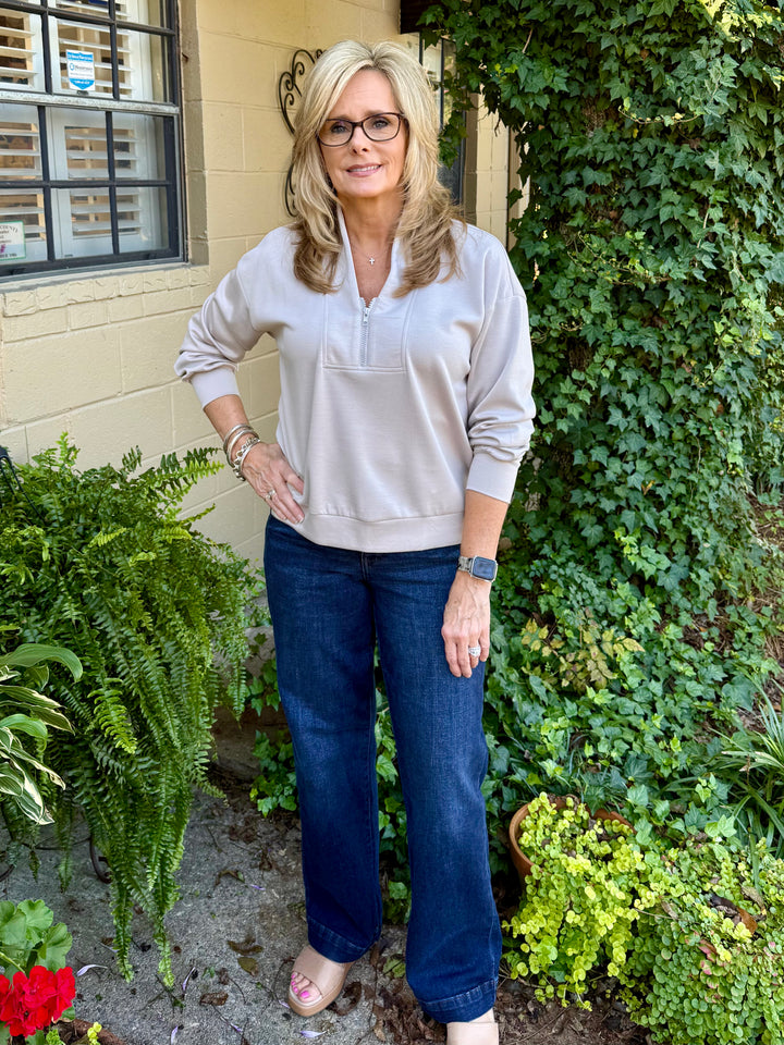 Parton High Waist Trouser Wide Leg Jeans