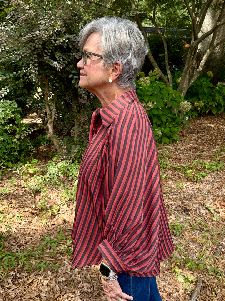 Gabriella 3/4 Sleeve Stripe Top