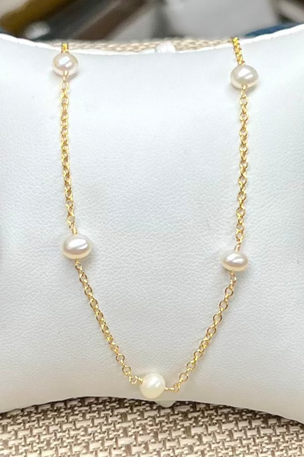 Pearl + Chain Bracelet