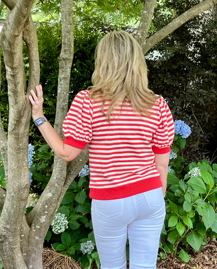 Kollyn Stripe Short Sleeve Top
