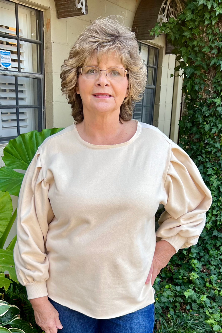 Leslie Puff Sleeve Sweatshirt