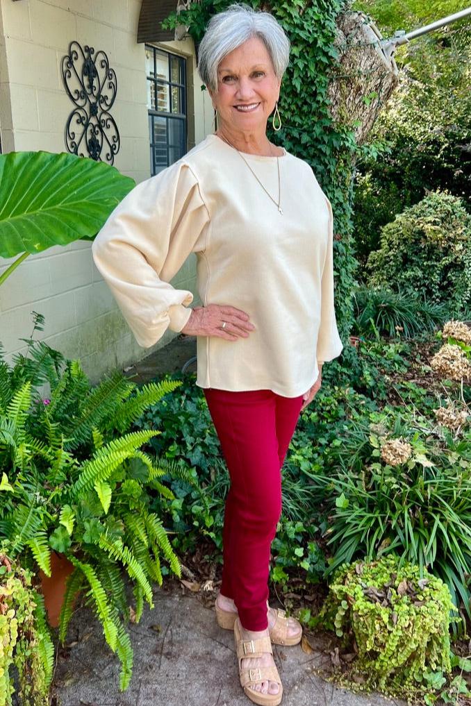 Leslie Puff Sleeve Sweatshirt