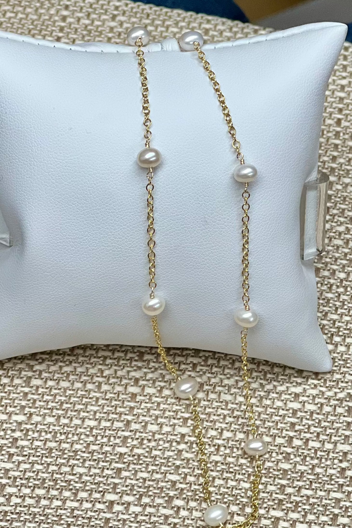 Pearl + Chain Necklace