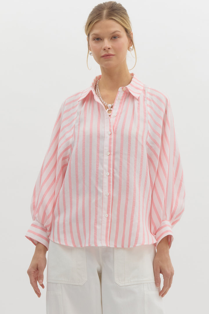 Macy Stripe 3/4 Sleeve Top