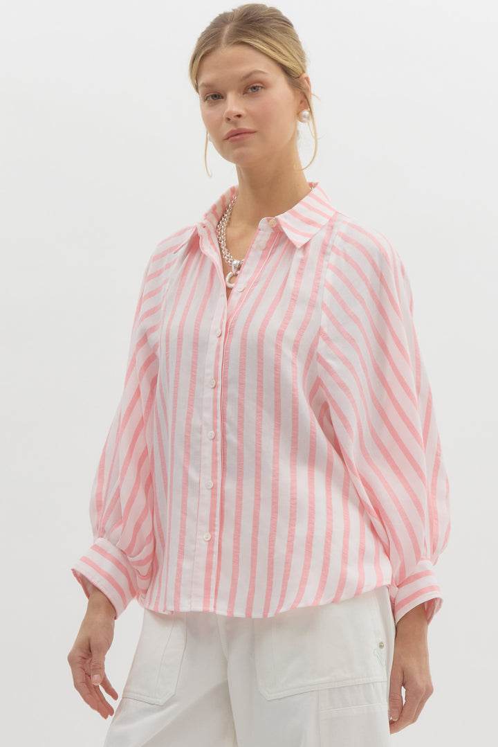 Macy Stripe 3/4 Sleeve Top