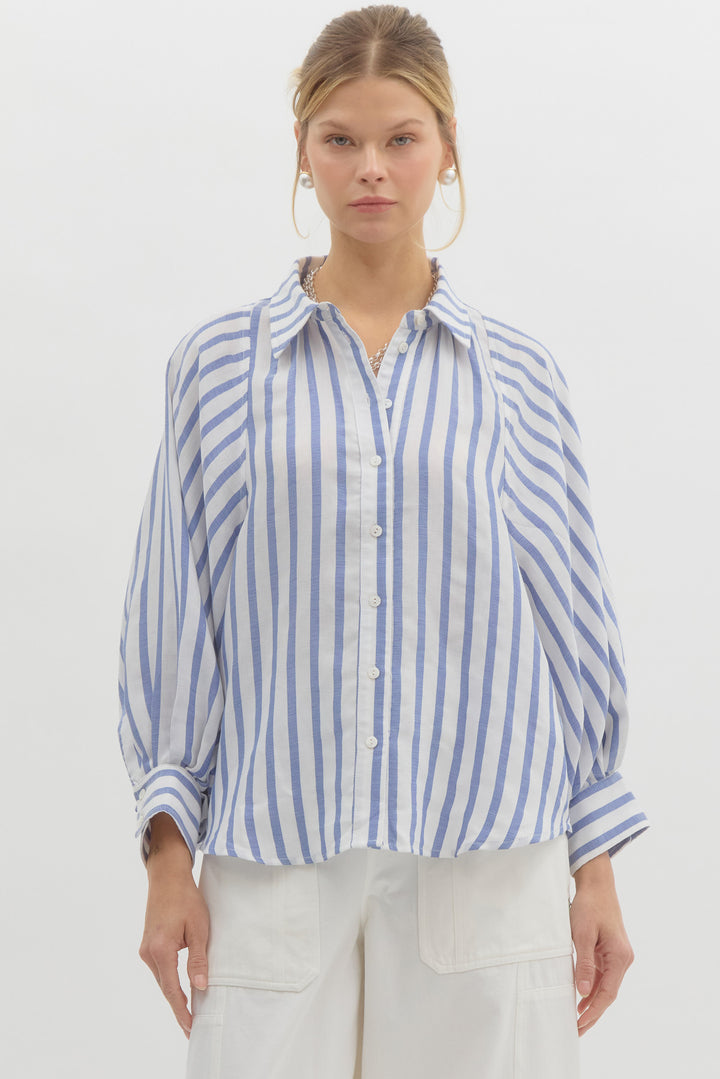 Macy Stripe 3/4 Sleeve Top