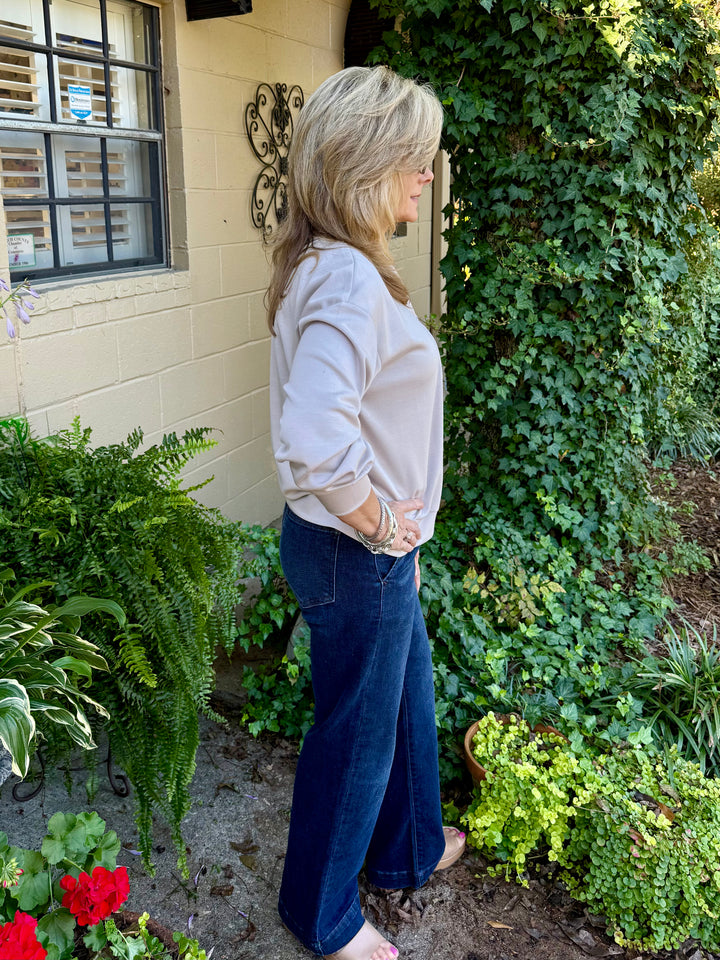 Parton High Waist Trouser Wide Leg Jeans