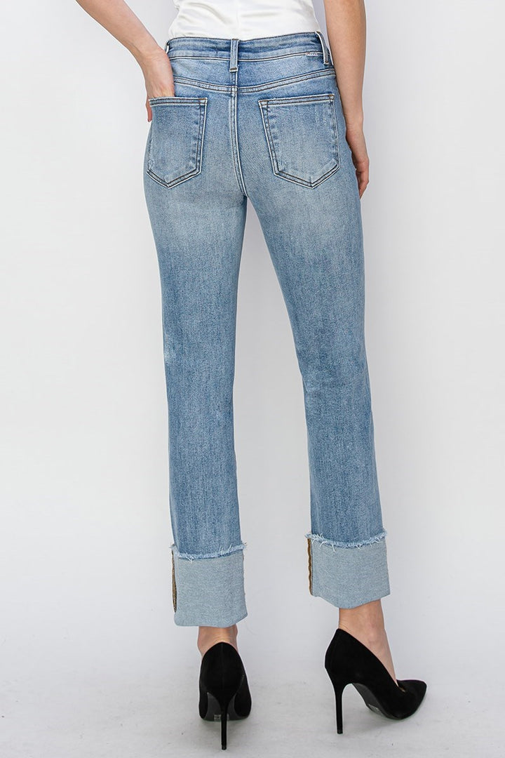 Reese Cuffed Raw Hem Jeans