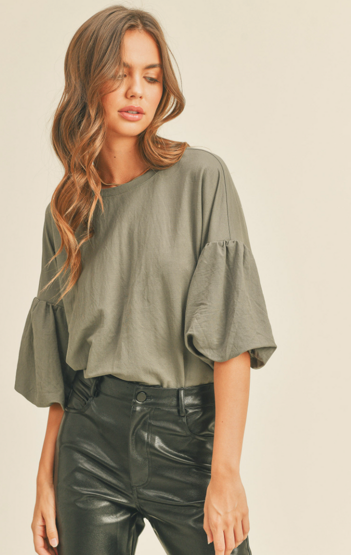 Kaye Bubble Sleeve Top