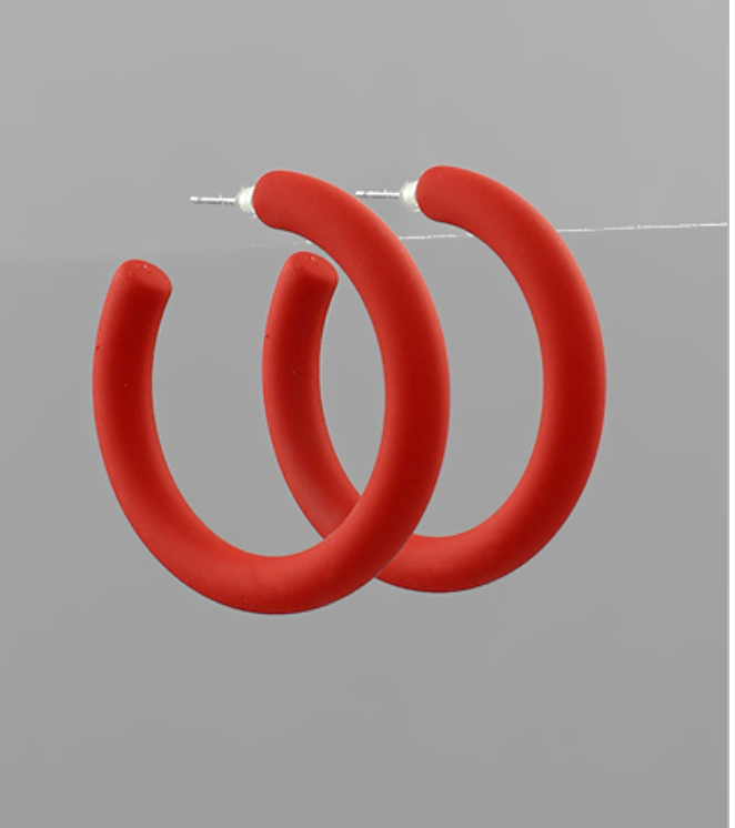 Tara Colored Hoop Earrings