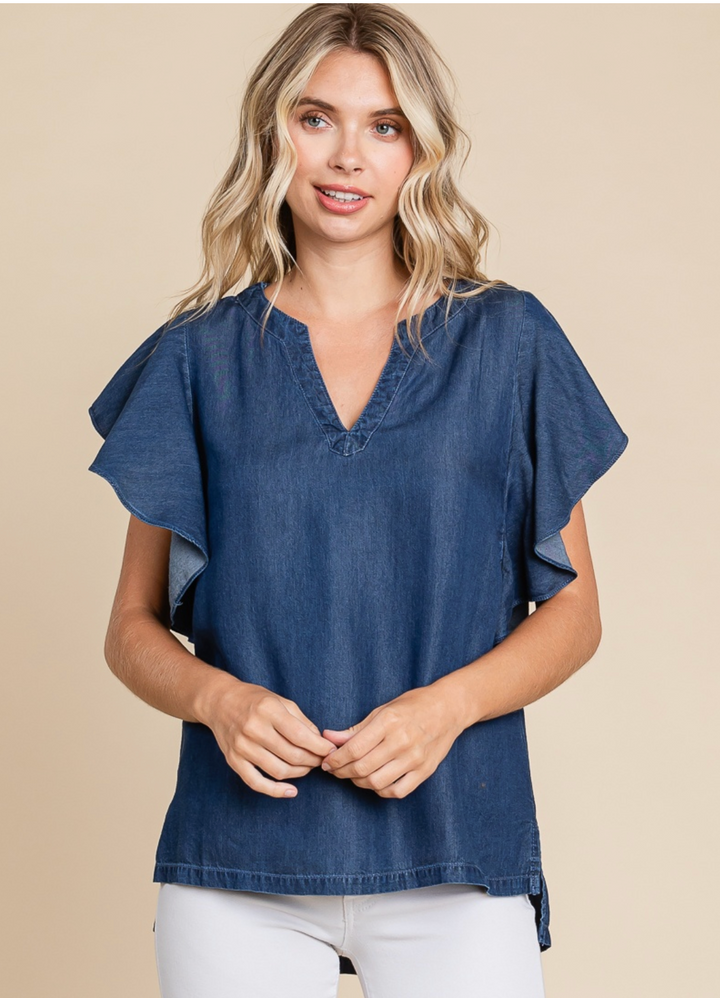 Kami Flutter Sleeve Top