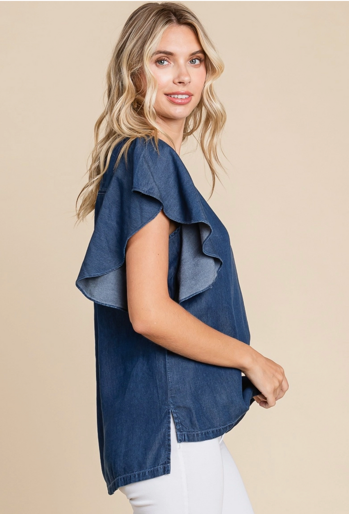 Kami Flutter Sleeve Top