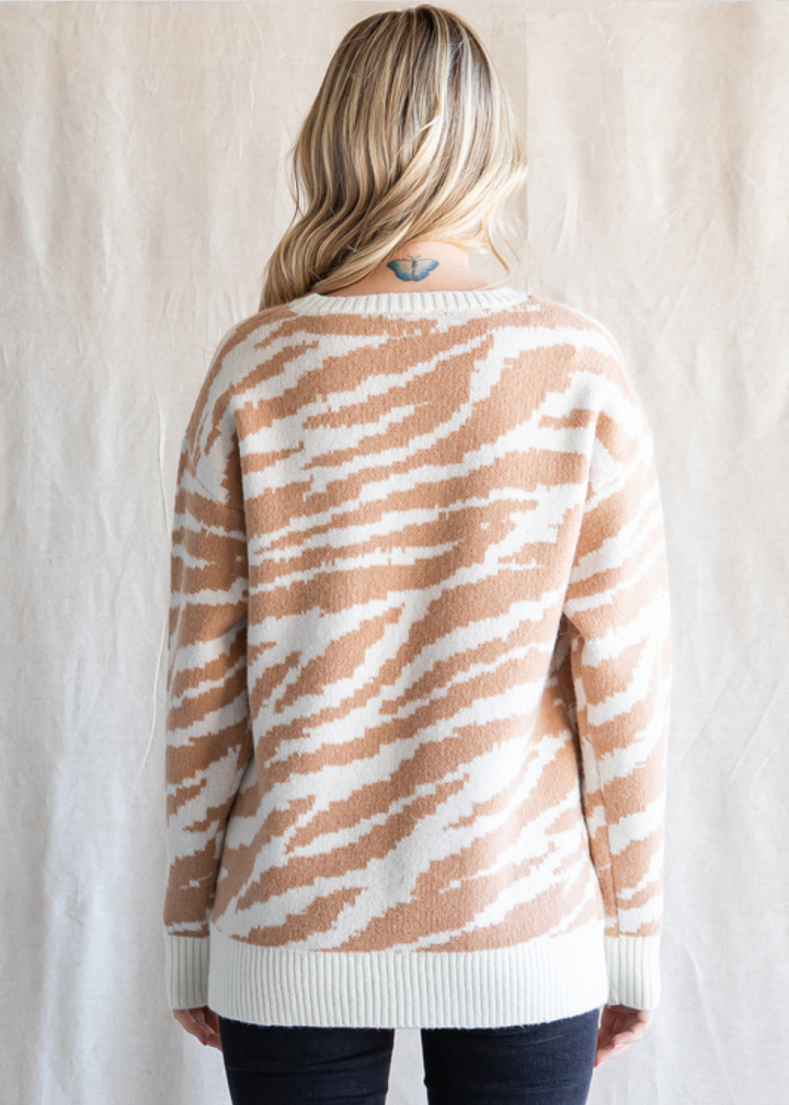 Bev Zebra Print Sweater
