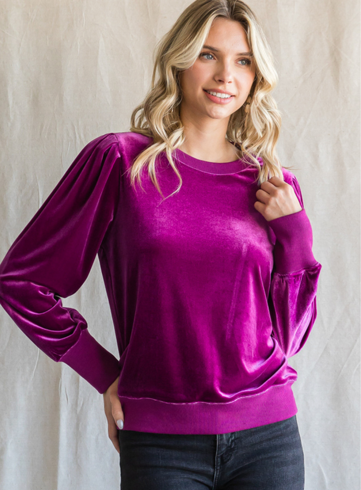 Holly Velvet Sweatshirt