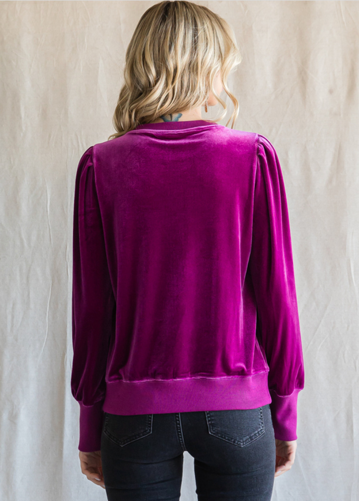 Holly Velvet Sweatshirt