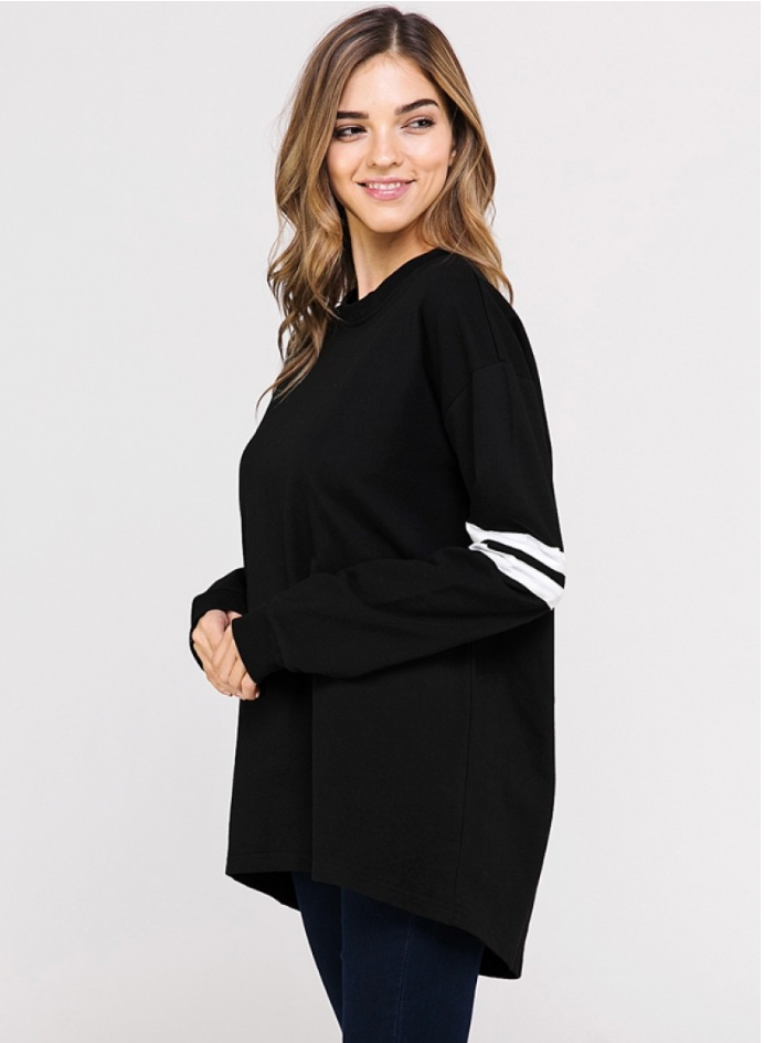 Sybil Varsity Long Sleeve Top