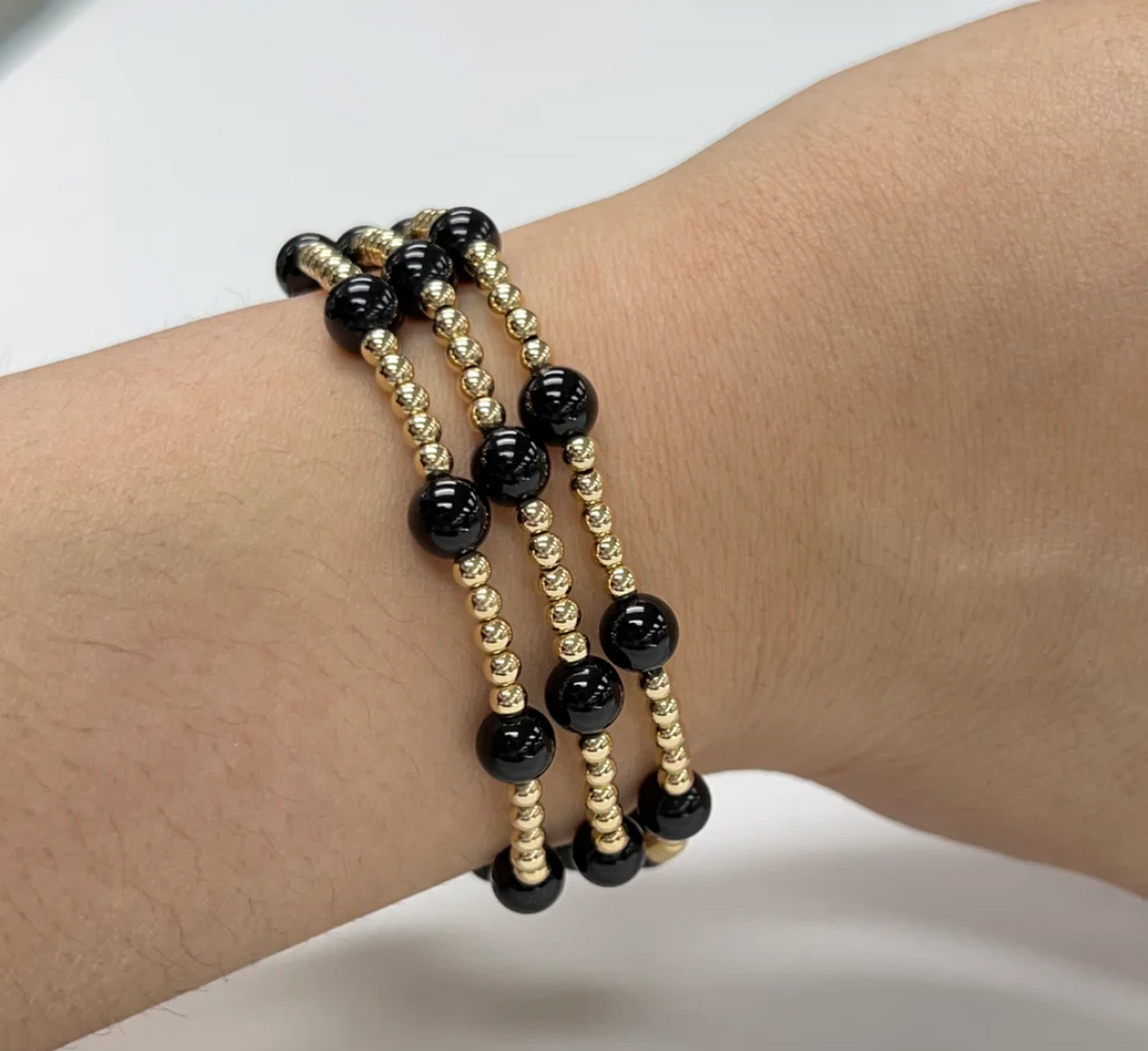 Ava Stone + Bead Bracelet