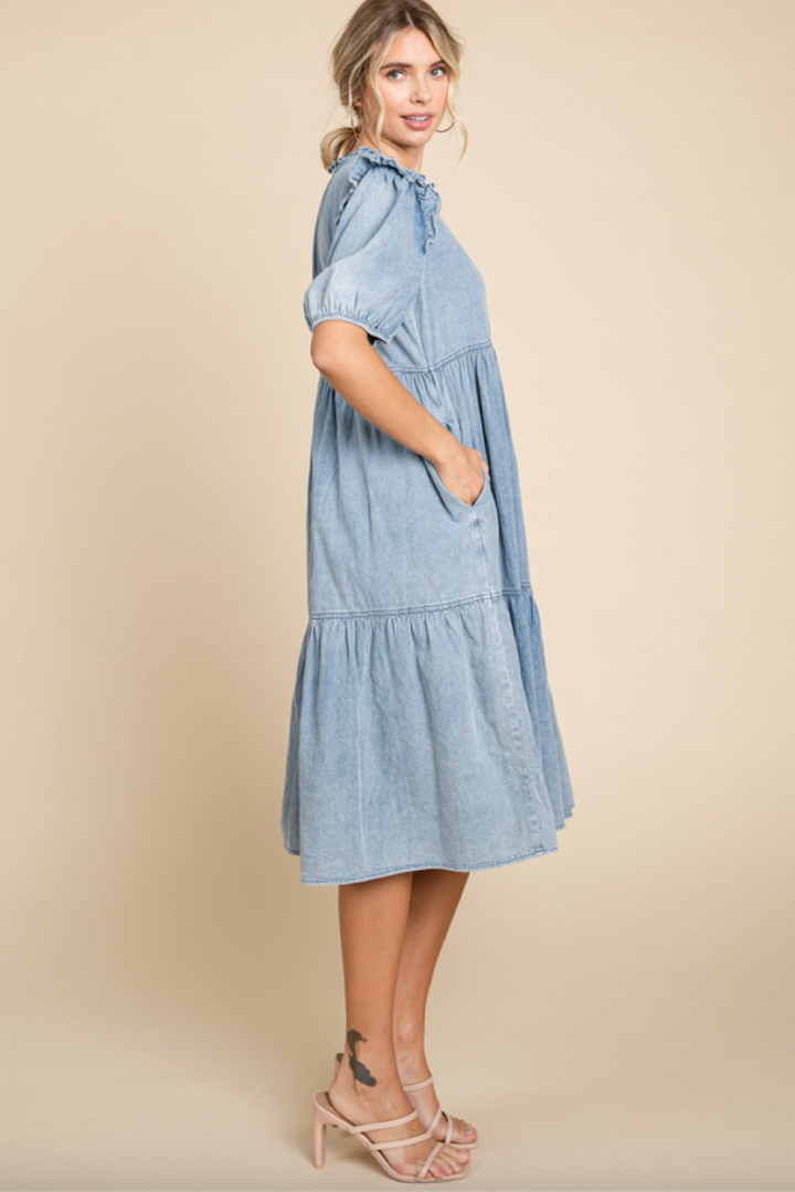 Valerie Denim Midi Dress.