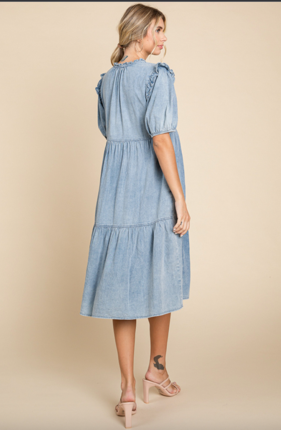 Valerie Denim Midi Dress.