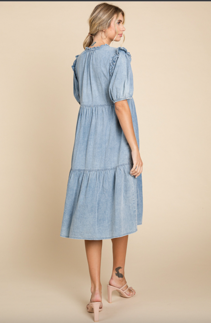 Valerie Denim Midi Dress.