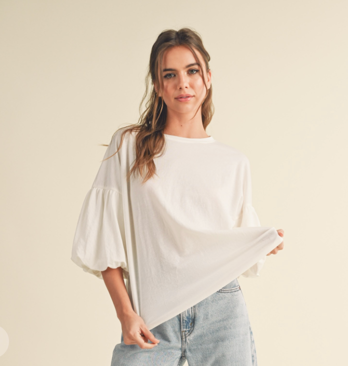 Kaye Bubble Sleeve Top