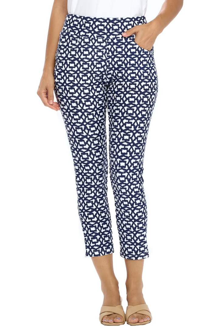 Claudia Woven Twill Cropped Legging