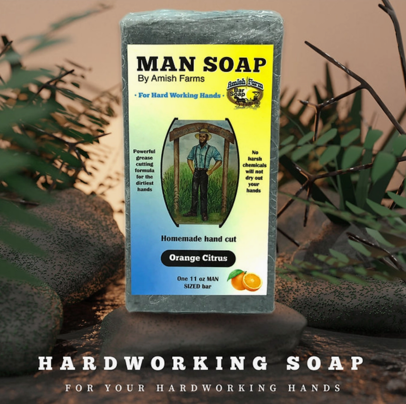 Amish Farms Man Soap -  Hardworking Hand Soap