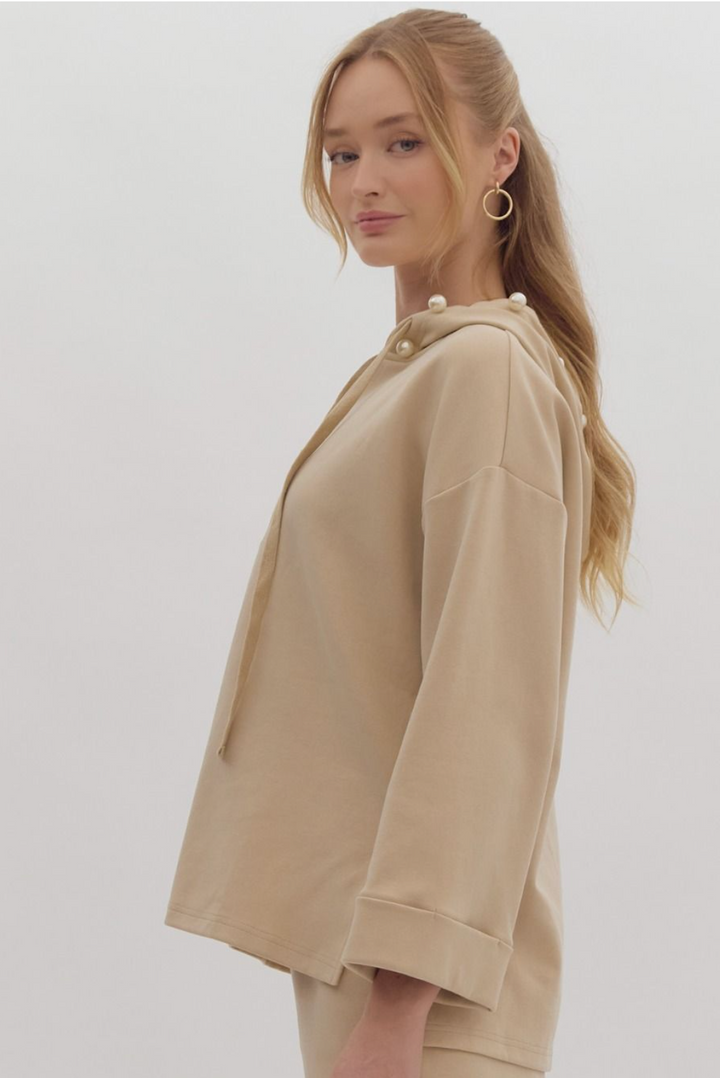 Margaret Hoodie with Pearls