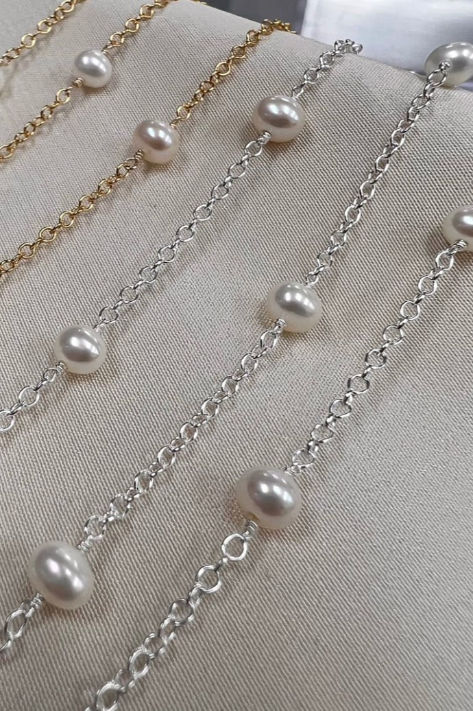 Pearl + Chain Necklace