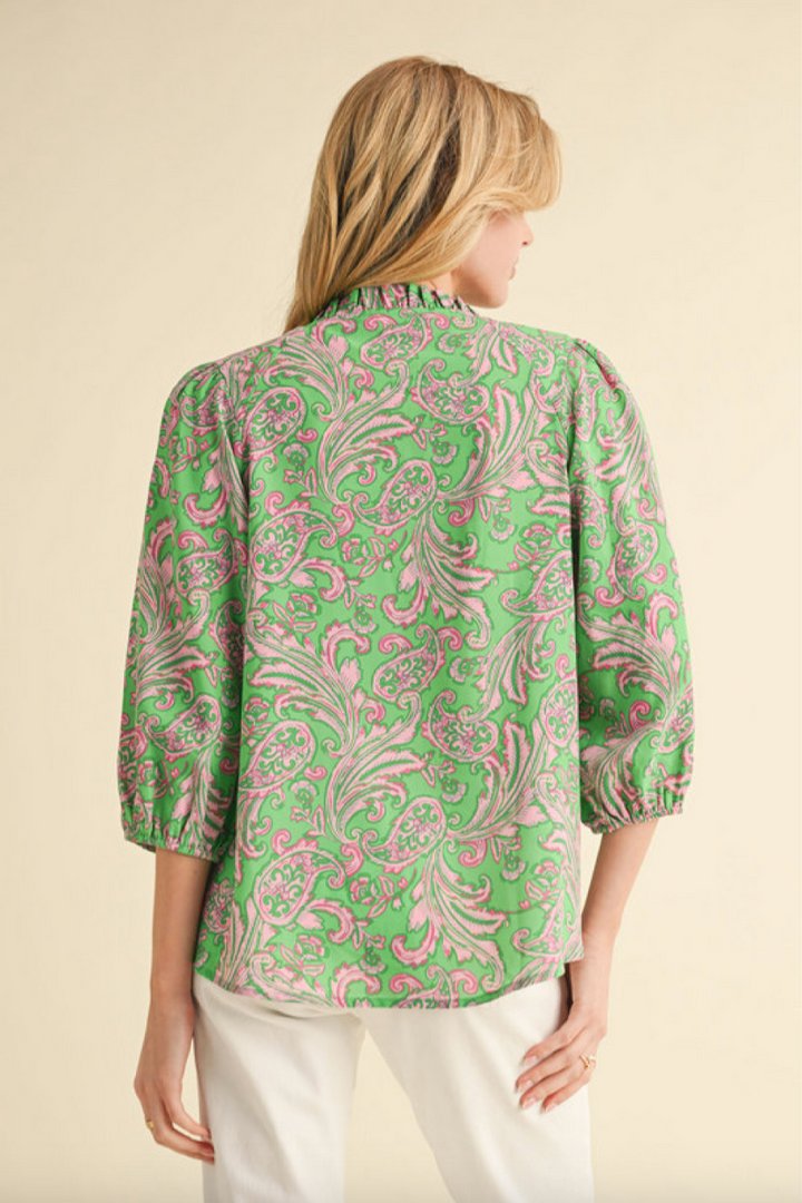 Paisley 3/4 Sleeve Top