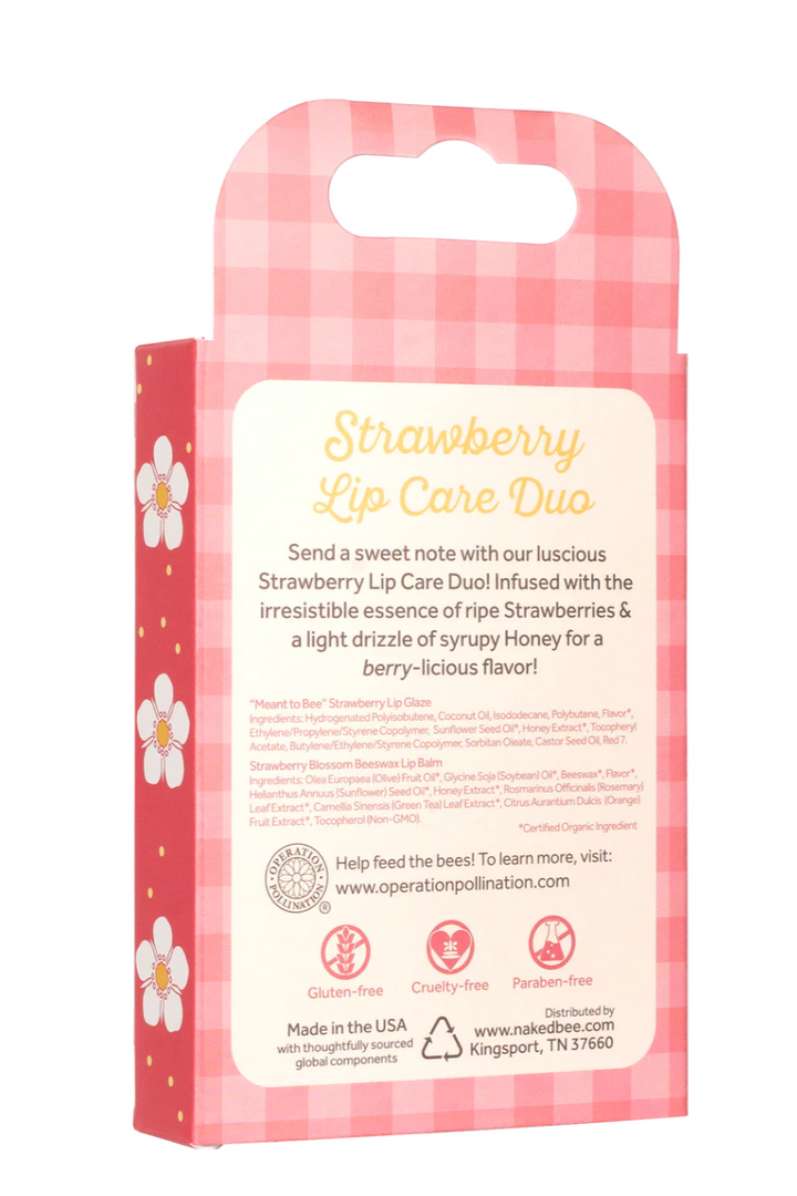 Naked Bee Strawberry Lip Care Duo