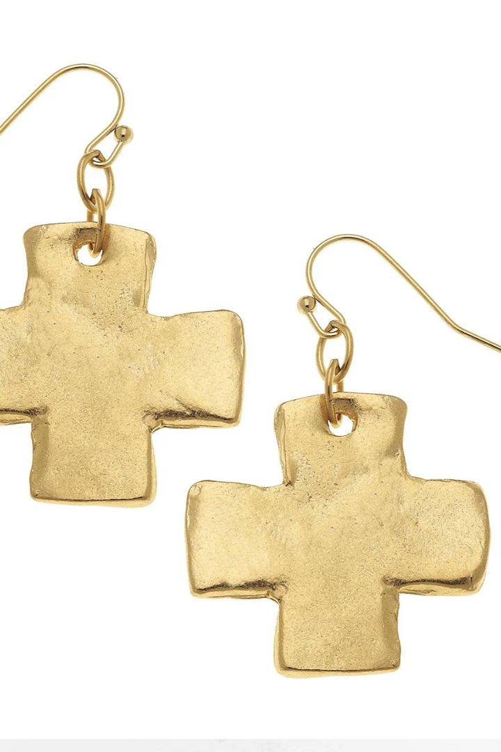 Susan Shaw Square Cross Earrings
