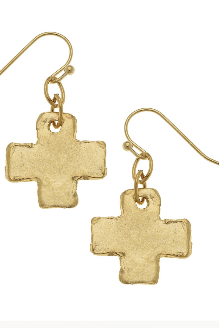 Susan Shaw Square Cross Earrings