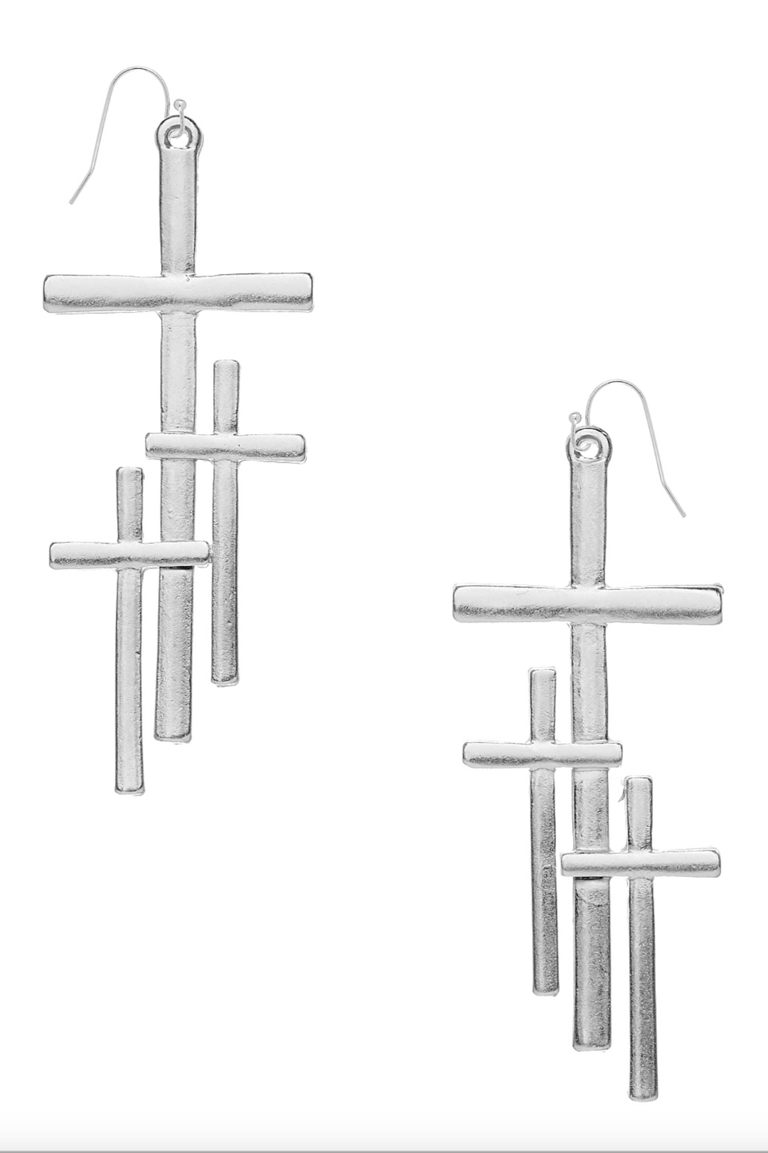 Susan Shaw Triple Cross Earrings