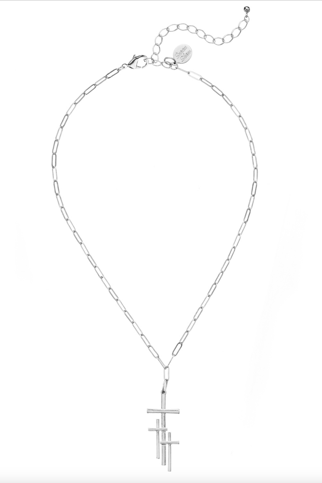 Susan Shaw Triple Cross Necklace