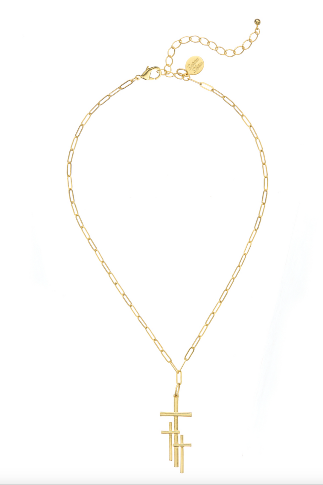 Susan Shaw Triple Cross Necklace