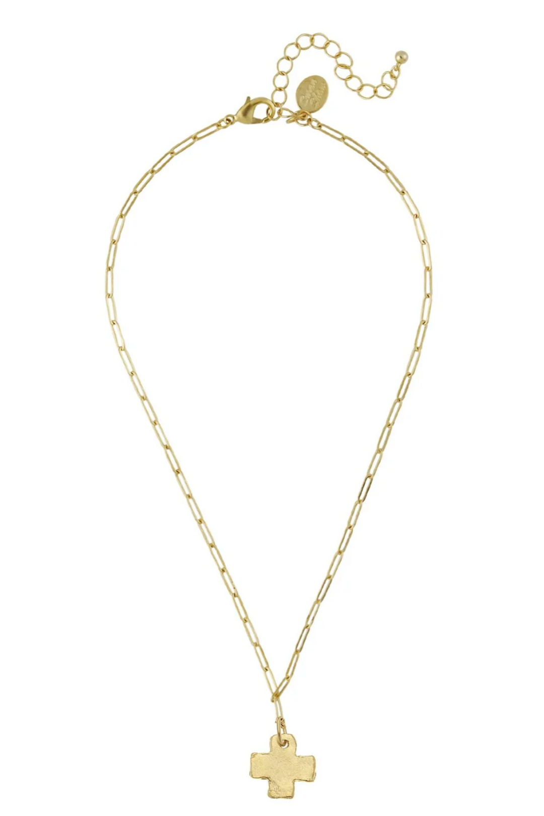 Susan Shaw Cross Paperclip Necklace