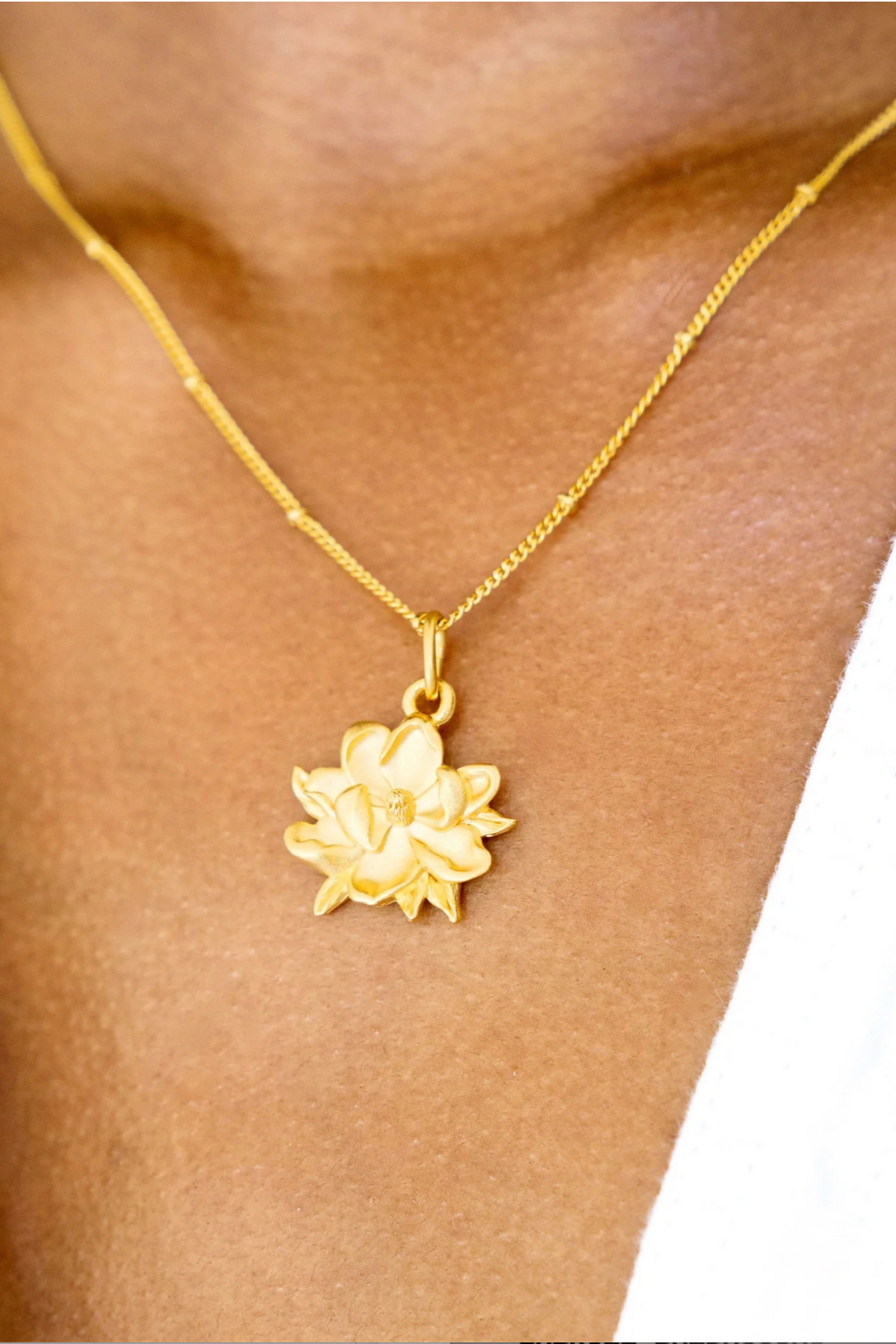 Susan Shaw Dainty Magnolia Necklace