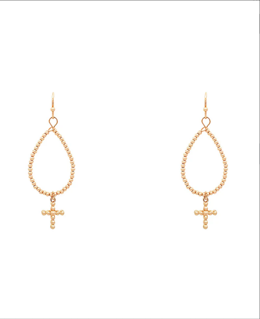 Lonna Beaded Cross Earrings