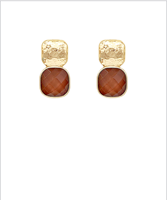 Denise Gold Hammered Earrings