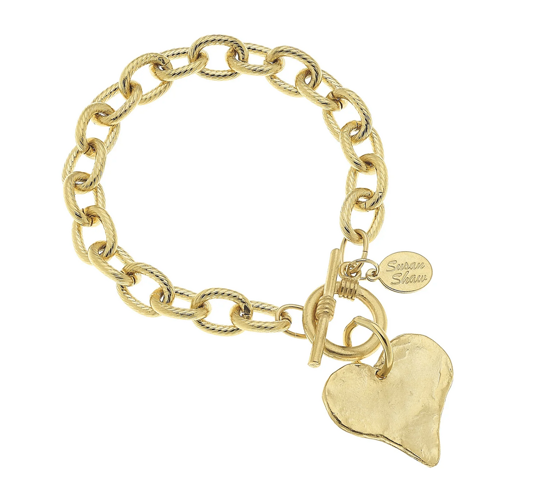 Susan Shaw Heart Toggle Bracelet