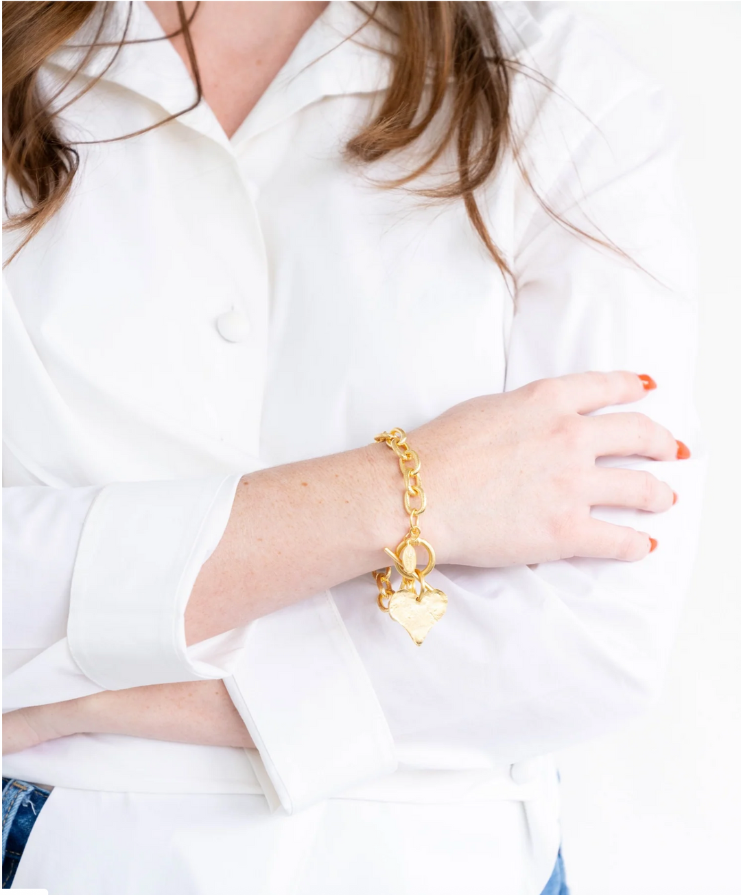 Susan Shaw Heart Toggle Bracelet