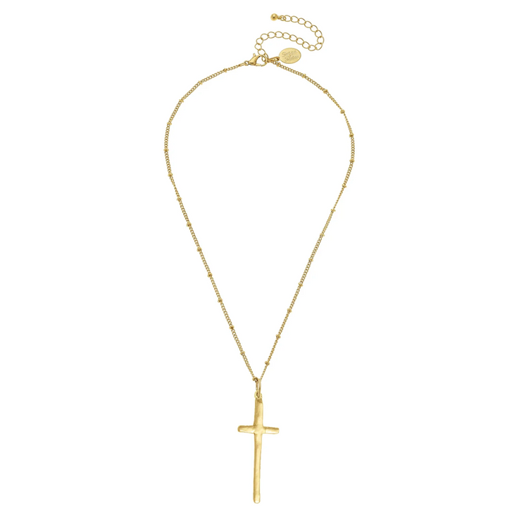 Susan Shaw Dainty Tall Cross Necklace