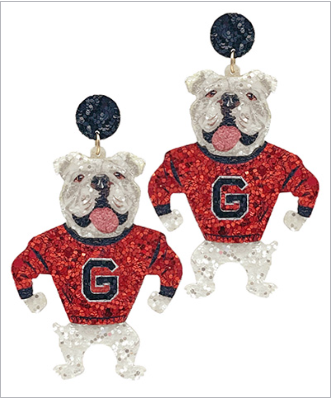 Georgia Bulldog Earrings