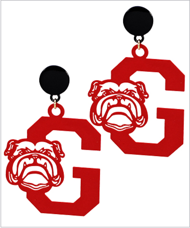Georgia G Bulldog Earrings