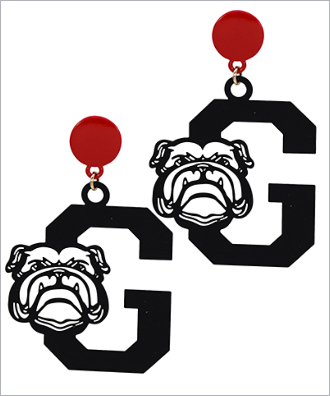 Georgia G Bulldog Earrings